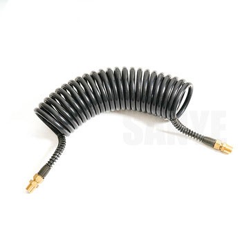 Cost-Effective Truck PU braided Coiled Tube Spring Pneumatic Spiral Air Brake Hose Assembly For Semi Trailer