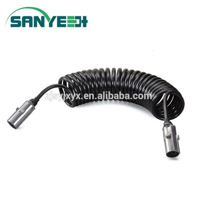 Polyurethane Spring Spiral Power EBS Cable with Plug for Auto Lighting System