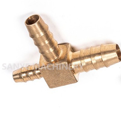 Air Fuel Water 3 Way Brass Tee PVC T-coupling Hose Barb 3/8'' Fitting