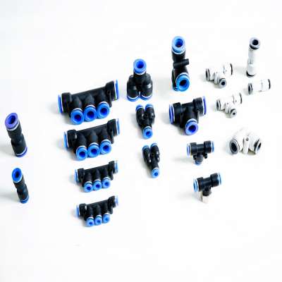 Low Price 4/5/6/8/9/10/11/12/14/15mm Pneumatic Push-in Quick Connector Push Fittings Connections Adaptors